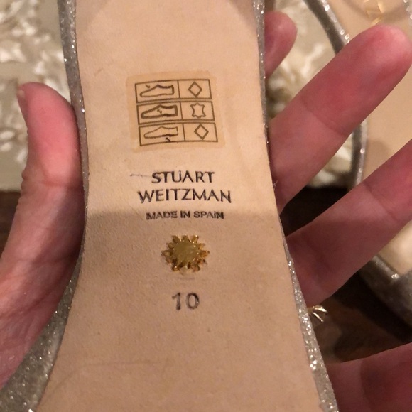 Stuart Weitzman Nudistdisco Pearl Platform Sandals 10 - Picture 13 of 16